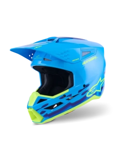 A Motokrosová přilba ALPINESTARS SM3 / SM-3 / S-M3 / 8301126-7232 FORCE barva cyan velikost M 