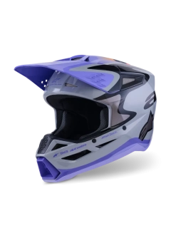 Motokrosová přilba ALPINESTARS SM3 / SM-3 / S-M3 / 8302726-9277 JETTSON barva šedá/fialová/černá