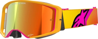 Motokrosové / enduro brýle ALPINESTARS GOGGLE SUPERTECH CORP 5100325-5023 barva žlutá/oranžová/růžová, červené zrcadlové plexi 