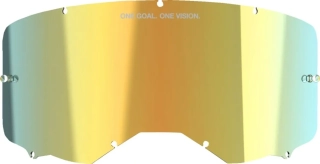 Náhradní plexi - čočka - objektiv pro motokrosové brýle ALPINESTARS VISION 3, VISION 5, VISION 8 barva zrcadlová zlatá