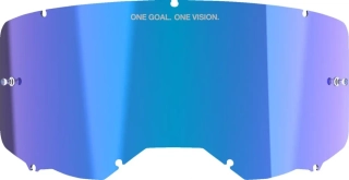 Náhradní plexi - čočka - objektiv pro motokrosové brýle ALPINESTARS VISION 3, VISION 5, VISION 8 barva zrcadlová modrá