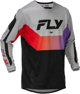 Motokrosový / enduro dres FLY RACING KINETIC barva šedá/červená/fialová/černá