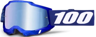 Motokrosové brýle 100% ACCURI 2 BLUE 2028 s modrým zrcadlovým objektivem + čirý 50014-00057