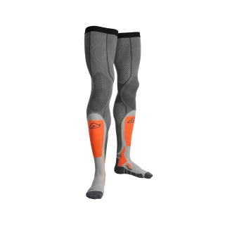 Motokrosové nadkolenky / vysoké motokosové ponožky ACERBIS X-LEG PRO VENTED barva šedá/oranžová 