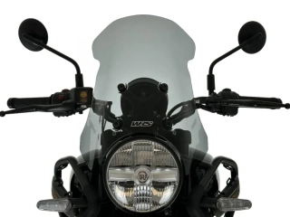 Plexi motocyklu WRS pro ROYAL ENFIELD HIMALAYAN 450 ABS rok 2024-2025 výška plexi 32,5 cm, barva kouřová