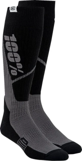 a Motokrosové podkolenky / dlouhé ponožky 100% TORQUE COMFORT MOTO SOCKS barva černá/šedá vel. S/M 38-42