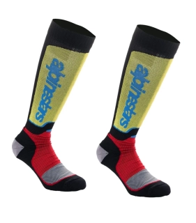 a Dětské dlouhé ponožky/podkolenky ALPINESTARS MX PLUS barva šedá/černá/červená, velikost M/L pro velikost nohy 34-38