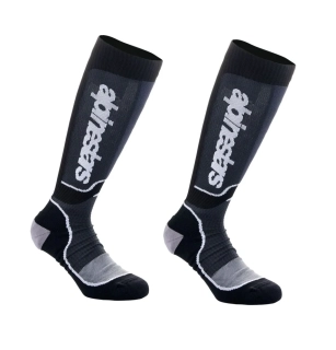 Dětské dlouhé ponožky/podkolenky ALPINESTARS MX PLUS barva šedá/černá, velikost M/L pro velikost nohy 34-38