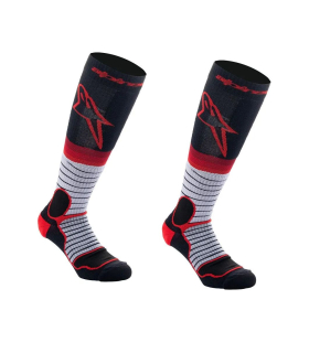 Dlouhé ponožky/podkolenky ALPINESTARS MX PRO barva černá/šedá/červená
