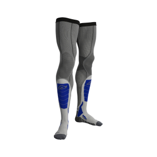Motokrosové nadkolenky / vysoké motokosové ponožky ACERBIS X-LEG PRO VENTED barva šedá/modrá