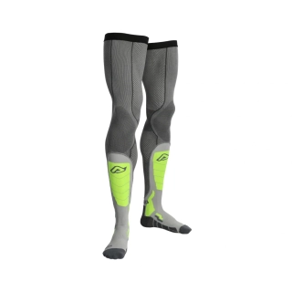 Motokrosové nadkolenky / vysoké motokosové ponožky ACERBIS X-LEG PRO VENTED barva šedá/žlutá fluo 