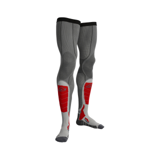 Motokrosové nadkolenky / vysoké motokosové ponožky ACERBIS X-LEG PRO VENTED barva šedá/červená