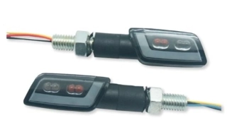 Univerzální led homologované blinkry s integrovaným pozičním světlem PARTS EUROPE TURN SIGNAL černé pouzdro 