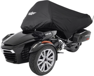 Krátká ochranná plachta pro horní polovinu motocyklu ULTRAGARD COVER HALF CAN-AM SPYDER 1330 F3-T rok 2016-2022 barva černá 