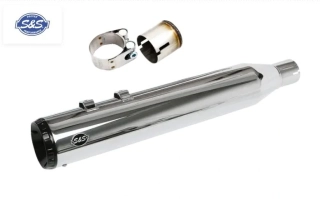 Koncovka výfuku S&S CYCLE SWINDLER 2-1 (2v1) 550-1142 pro HARLEY-DAVIDSON M8 TOURING rok 2017-2024 viz popis, barva chromová
