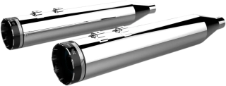 Koncovky výfuku KHROME WERKS 4,5" HP PLUS SLIP-ON MUFFLERS pro HARLEY DAVIDSON FLRT/ FLHTCUTG rok 2017-2024 viz popis, barva chromová/černé tracer billet zakončení 