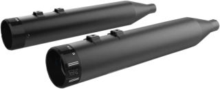 Koncovky výfuku KHROME WERKS 4,5" HP PLUS SLIP-ON MUFFLERS pro HARLEY DAVIDSON FLRT/ FLHTCUTG rok 2017-2024 viz popis, barva černá/černé klassic billet zakončení