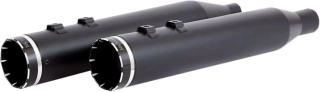 Koncovky výfuku KHROME WERKS 4,5" HP PLUS SLIP-ON MUFFLERS pro HARLEY DAVIDSON FLRT/ FLHTCUTG rok 2017-2024 viz popis, barva černá/černé tracer tip billet zakončení