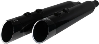 Koncovky výfuku KHROME WERKS 4,5" HP PLUS SLIP-ON MUFFLERS pro HARLEY DAVIDSON FLRT/ FLHTCUTG rok 2017-2024 viz popis, barva černá obsidian/obsidian edge billet zakončení