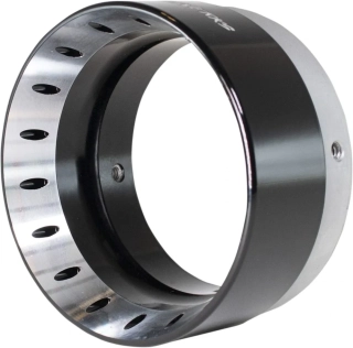 Zakončení koncovky výfuku KHROME WERKS pro výfuky s vnějším průměrem 11,5 cm (4,5") BLACK POWDERCOATED TURBINE TIP