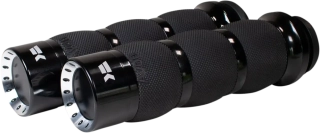 Motocyklové gripy / rukojeti na řidítka motorky KHROME WERKS GRIPS AIR CUSHION TURBINE ČERNÉ 500130