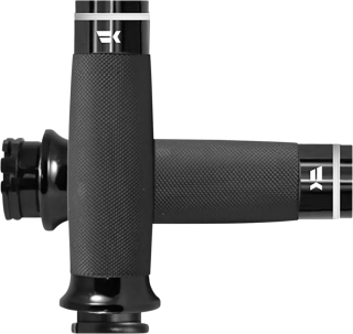 Motocyklové gripy / rukojeti na řidítka motorky KHROME WERKS GRIPS CONTOUR TRACER ČERNÉ 500100