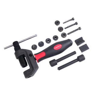 Opravná sada nářadí na řetěz motocyklu / nýtovačka / nýtovač řetězu BIKESERVICE UNIVERSAL CHAIN REPAIR MASTER TOOL KIT BS35101