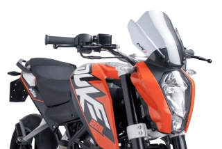 a Plexi motocyklu PUIG NEW GENERATION SPORT KTM 125 DUKE rok 2011-2025 barva kouřová 
