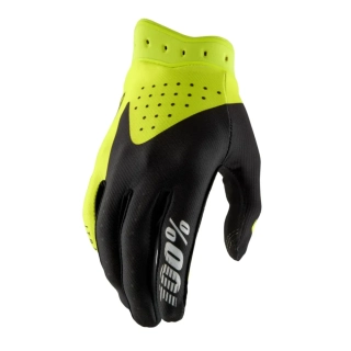 Motokrosové a MTB rukavice 100% ITRACK 10044-0000X barva černá/fluo žlutá