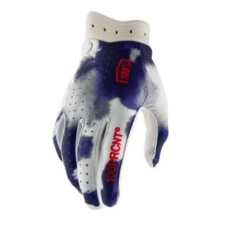 Motokrosové a MTB rukavice 100% ITRACK 10044-0001X barva modrá/bílá