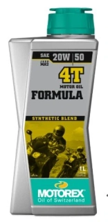 Vysoce kvalitní moderní syntetický motorový olej pro 4-taktní motocykly MOTOREX FORMULA 4T 20W/50 balení 1 litr