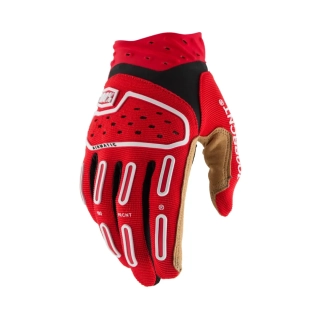 Dětské motokrosové a MTB rukavice 100% AIRMATIC ČERNÁ/ČERVENÁ