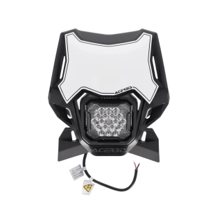 Přední maska motocyklu ACERBIS HEADLIGHT VSL LUMEN-X 18 x 27W LED světlomet, 3000 lumenů, barva černá/bílá 