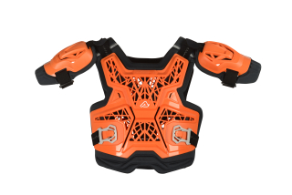 Dětský motokrosový hrudní/zádový/ramenní chránič ACERBIS GRAVITY KID ROOST DEFLECTOR vhodný pro děti ve věku 8–13 let, výška postavy 125–160 cm, barva černá/oranžová