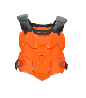 Motokrosový chránič hrudi a zad ACERBIS ROOST DEFLECTOR LINEAR pro jezdce s výškou mezi 165 cm a 190 cm, barva černá/oranžová