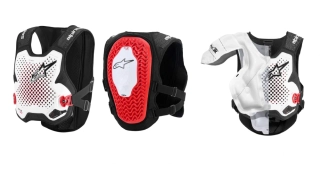 Motokrosový airbag chránící záda, krk, hruď a břicho - airbagová vesta ALPINESTARS TECH-AIR®MX PLASMA system, barva bílá/černá/červená
