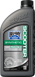 Prémiový motorový olej pro čtyřtaktní skútry BEL RAY SYNTHETIC SCOOTER 5W40 balení 1 litr  