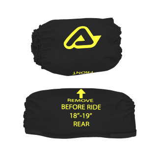 Sada praktických obalů na kola ACERBIS X-TIRE COVER 2.0 pro kolo průměru 21" + 18" až 19" barva černá/žlutá