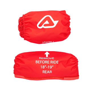 Sada praktických obalů na kola ACERBIS X-TIRE COVER 2.0 pro kolo průměru 21" + 18" až 19" barva červená
