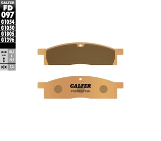 Přední motocyklové brzdové desky GALFER BRAKE PAD SINTERED pro YAMAHA YZ 65 rok 2018-2023