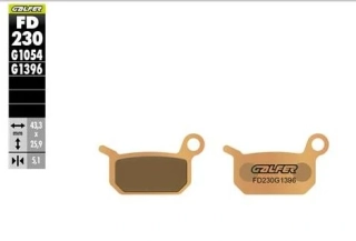 Přední motocyklové brzdové desky GALFER BRAKE PAD SINTERED pro GAS GAS MCE5 rok 2019-2023