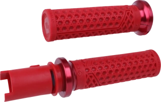 Gripy pro motocykly HARLEY-DAVIDSON 2023 a výše CVO TBW MODELY viz popis ODI VANS V-TWIN LOCK-ON™ GRIP SET pro řidítka o průměru 25,4 mm ( 1" ), barva červená - pár 