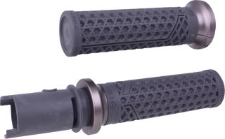 Gripy pro motocykly HARLEY-DAVIDSON 2023 a výše CVO TBW MODELY viz popis ODI VANS V-TWIN LOCK-ON™ GRIP SET pro řidítka o průměru 25,4 mm ( 1" ), barva šedá - pár 