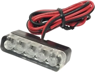 Led osvětlení SPZ motocyklu K&S TECHNOLOGIES LED LICENSE PLATE LED MARKER LIGHT BAR 25-9154 barva černá, rozměry 38 × 9,8 × 18 mm