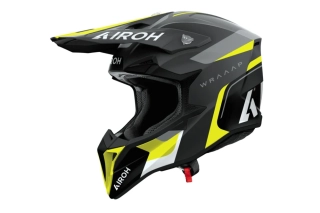 Motokrosová přilba AIROH WRAAAP CONQUER barva černá/žlutá fluo matná 