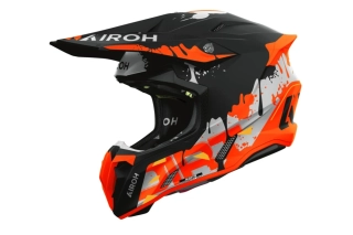Motokrosová přilba AIROH TWIST 3 DIRT barva černá/oranžová matná 