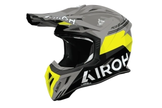 Motokrosová přilba AIROH AVIATOR ACE 2 FURY barva černá/šedá/žlutá fluo lesklá