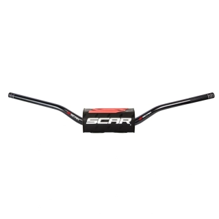 Motokrosové bezhrazdové řidítka motocyklu SCAR HANDLEBAR O2 MODEL RC HIGH S9132BK ČERNÉ 