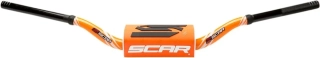 Motokrosové bezhrazdové řidítka motocyklu SCAR HANDLEBAR O2 MODEL RC S9112OROR ORANŽOVÉ