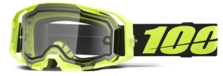 Motokrosové / enduro brýle 100% ARMATIC ENDURO DUAL PENE NEON ŽLUTÁ/ČERNÁ  s čirým dvojitým objektivem, 50070-10004
